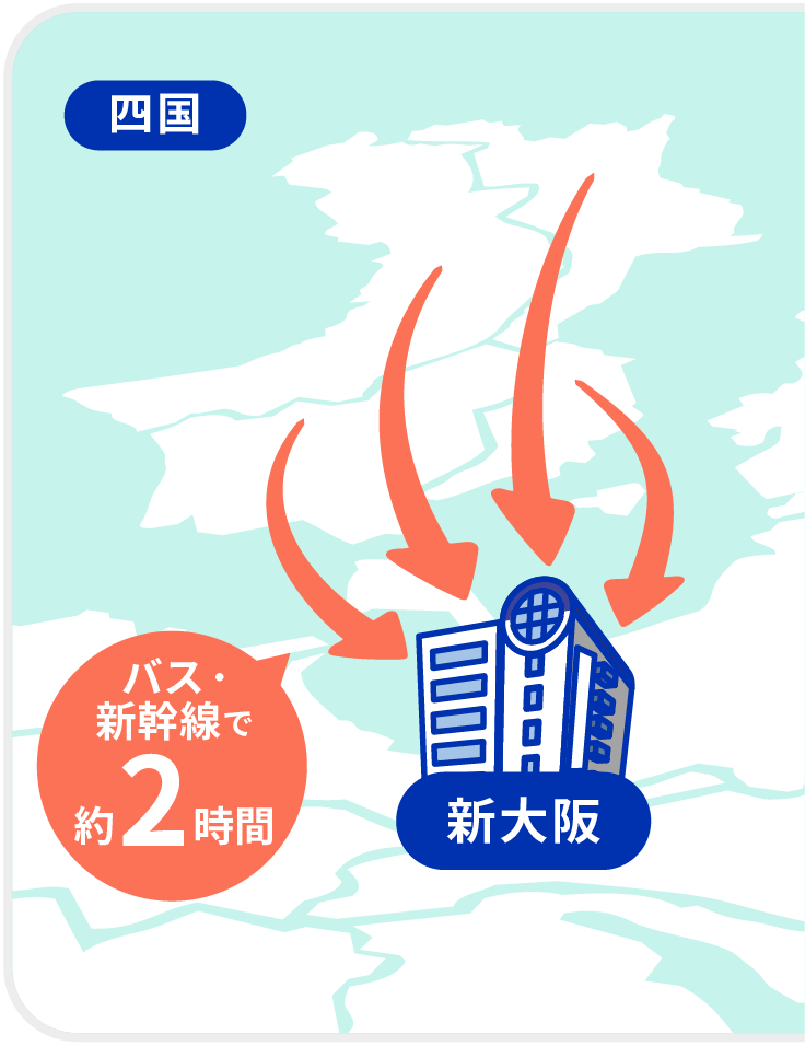 高速バスと新幹線での帰省ルート