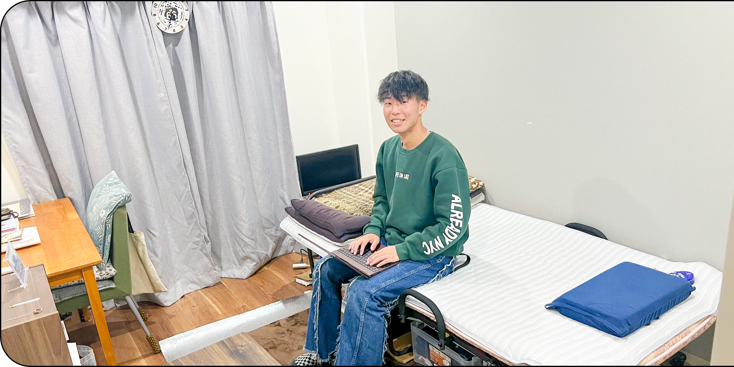 学生マンションで１人暮らし