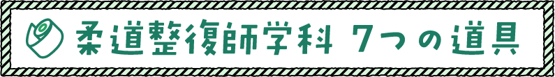 柔道整復師学科 7つの道具