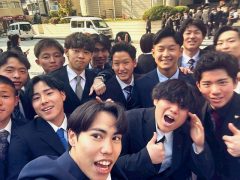 クラスメイトとハイチーズ！