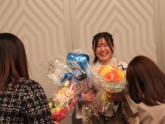 保護者の方から頑張ったねの花束!