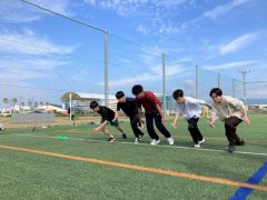 青空の下、クラス対抗リレーがスタート！