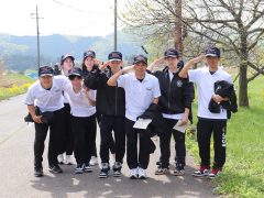 山登り中！