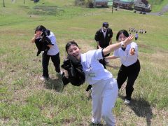 山頂でピース！