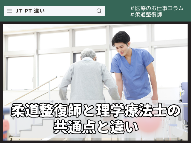 柔道整復師と理学療法士の共通点と違い